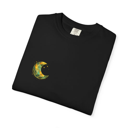 Celestial Geometric Wolf Oversized T-Shirt – Moon Howl Back Print | Premium Streetwear Unisex Tee