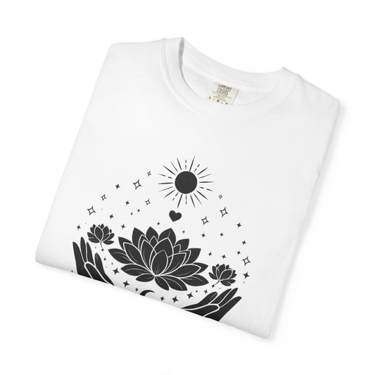 Sacred Lotus Aura – Women’s Spiritual Oversized T-Shirt
