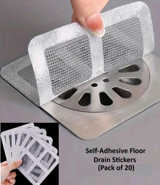 Self-Adhesive Floor Drain Stickers (Pack of 20)