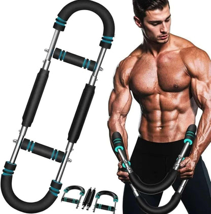 Adjustable Chest Expander Resistance Bar – Upper Body Workout Equipment