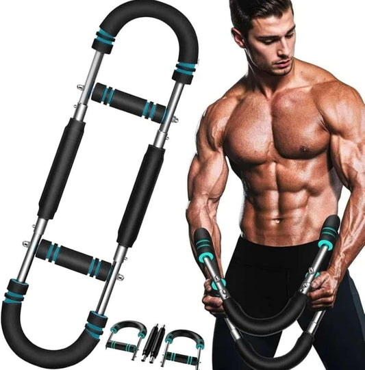 Adjustable Chest Expander Resistance Bar – Upper Body Workout Equipment