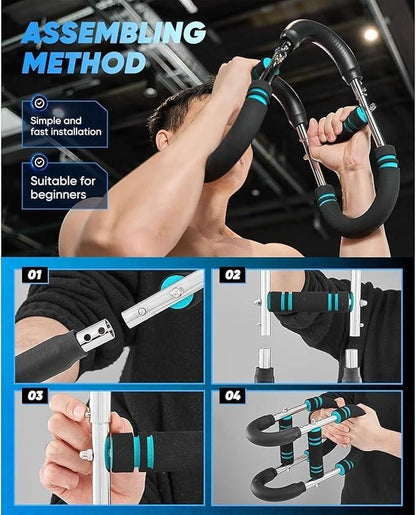 Adjustable Chest Expander Resistance Bar – Upper Body Workout Equipment